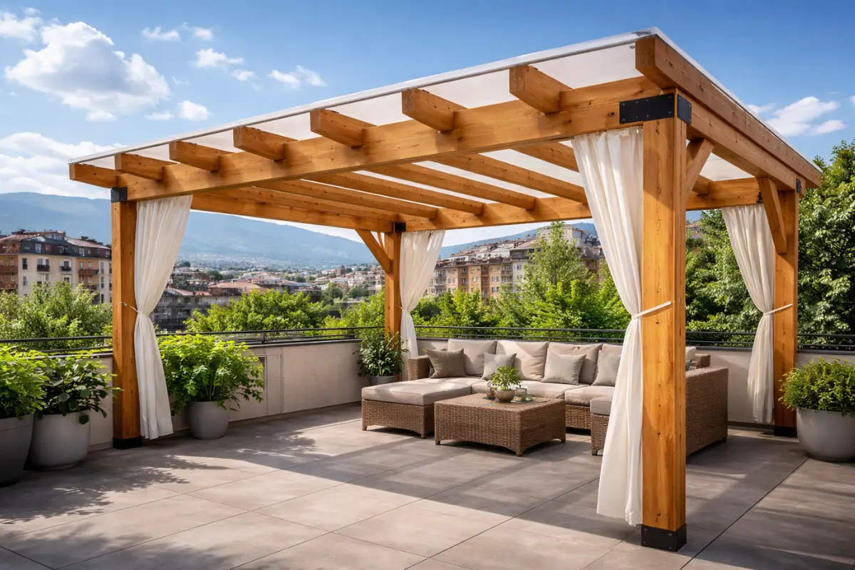 Дървени навеси, козирки и беседки — ПокривПро